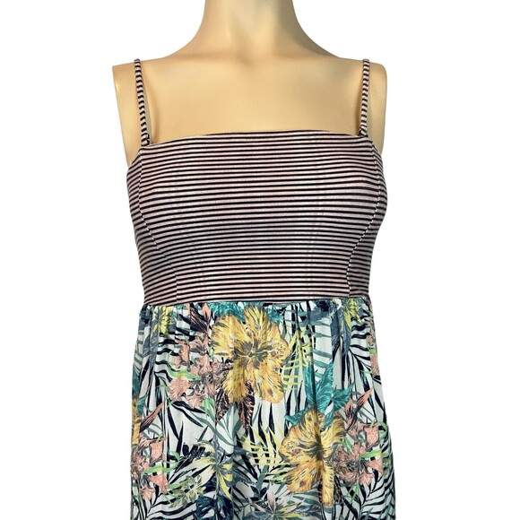 Roxy Sundress  Size M  Stripes & Floral w Removable Straps - Picture 3 of 10